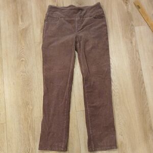 Chadwicks Taupe Corduroy Trousers Size 6 Pants Purple Brown